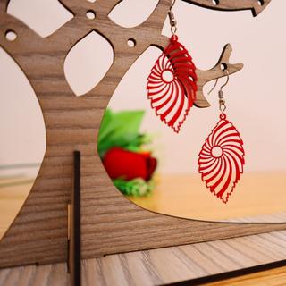 Интересный макет Акриловые серьги для лазерной резки файл DXF