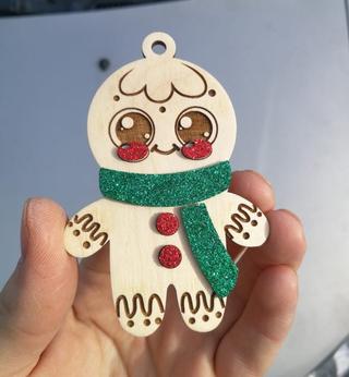 Интересный макет Гingerbread man пряничный человечек для лазерной резки файл dxf