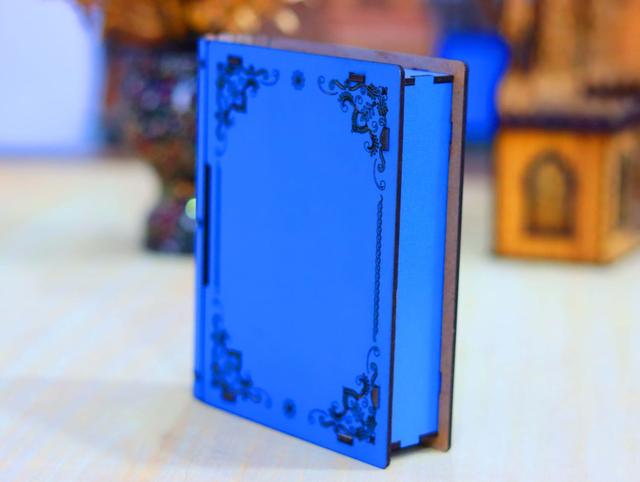 Макет Декоративная книжная коробка с выдвижным ящиком макет для лазерной резки