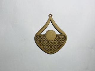 Интересный макет Деревянный кулон-ожерелье для лазерной резки векторный макет