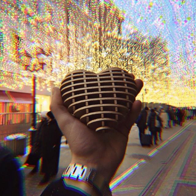Макет Деревянный макет сердца для лазерной резки вариант 2