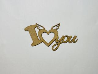 Интересный макет Деревянный макет-вырезанка I love you для лазерной резки незавершенный