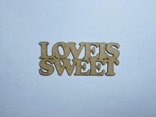Интересный макет Деревянный макет-вырубка Любовь  это sweet для лазерной резки незавершенный для станка
