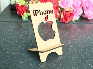 Интересный макет Деревянный стенд для iPhone для лазерной резки вектор