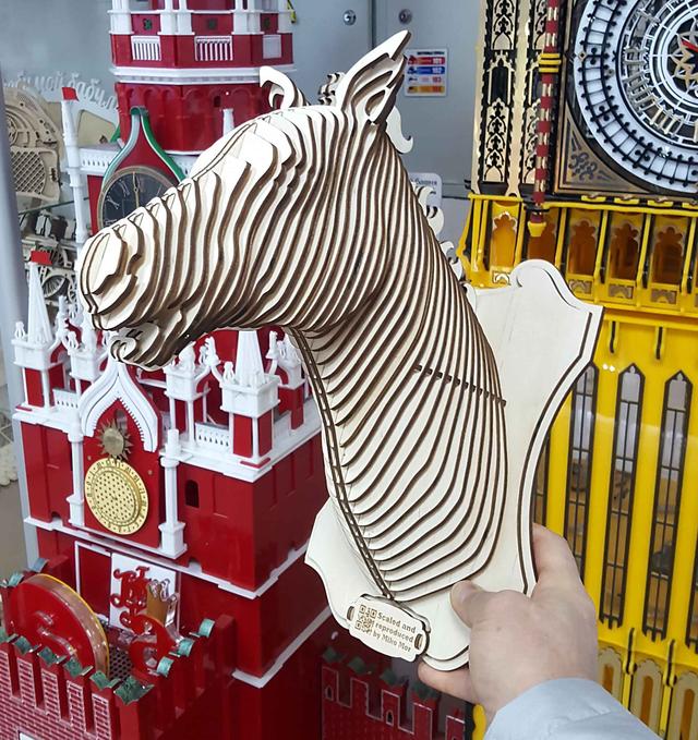 Макет Конская голова макет для лазерной резки