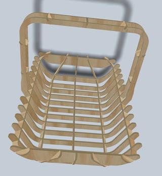 Интересный макет Корзина для фруктов макет для лазерной резки формат DXF 3 мм