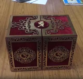 Интересный макет Коробка для приглашений на свадьбу для лазерной резки