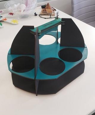 Интересный макет Кофейный органайзер для лазерной резки файл dxf