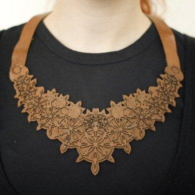 Макет Ледяное кожаное necklace  чертёж для лазерной резки — изображение 1