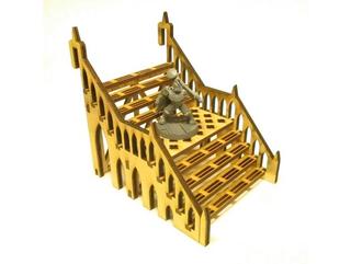 Интересный макет Лестница 8x12x8 3mm чертёж для станка в формате dxf