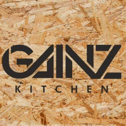 Интересный макет Логотип для кухни Gainz health файл dxf