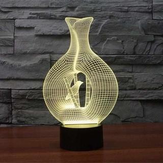 Интересный макет Макет вазы для лазерной резки 3D со светодиодным ночником