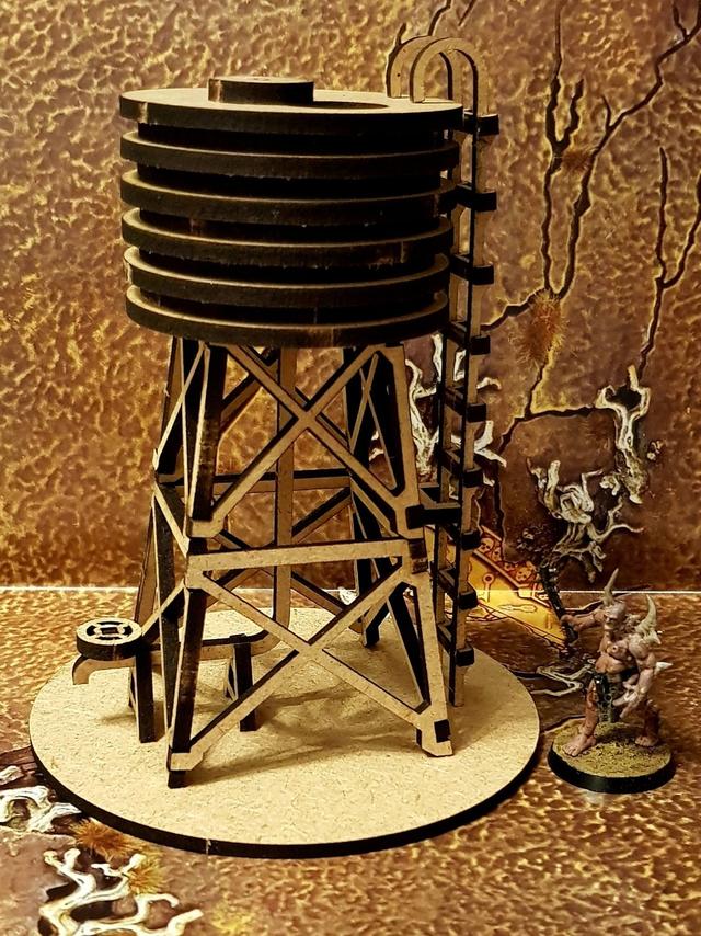 Макет Макет деревянной водяной башни для лазерной резки формат dxf — изображение 1