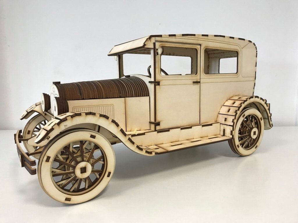 Макет Макет деревянной модели Ford Model A 1927 года для лазерной резки