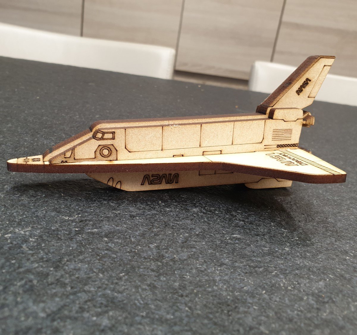 Макет Макет для лазерной резки  космический шаттл Дискавери 3D-модель файл SVG