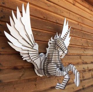 Интересный макет Макет для лазерной резки декора в виде unicorn на стену