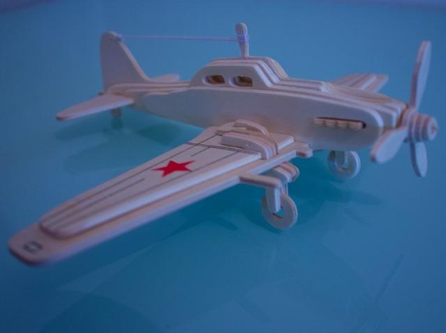Макет Макет для лазерной резки модели штурмовика Ильюшин Ил-2 для 3D-пазла — изображение 1