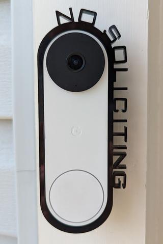 Интересный макет Макет для лазерной резки обрамления дверного звонка No soliciting не беспокоить SVG-файл
