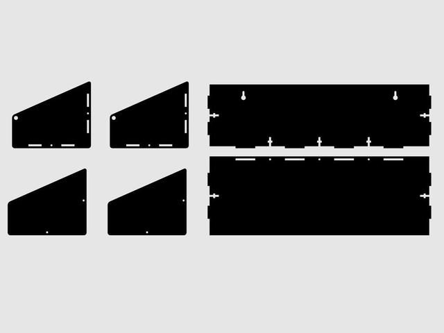 Макет Макет для лазерной резки простой полки для специй из фанеры 3 мм SVG-файл — изображение 1