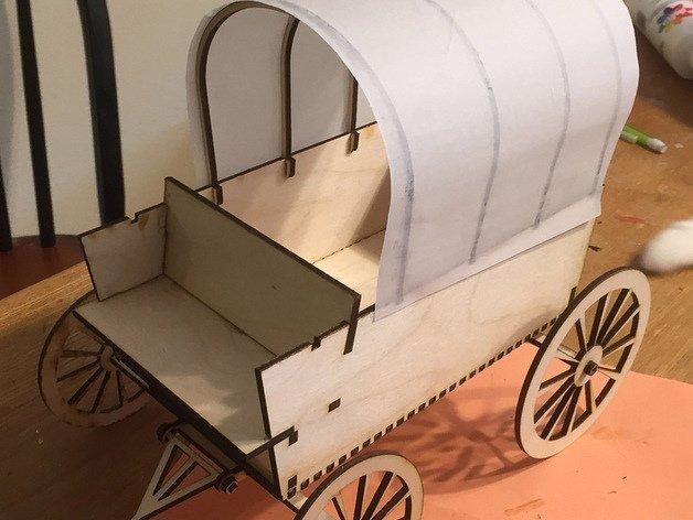 Макет Макет для лазерной резки 3D-головоломки крытый вагон файл SVG