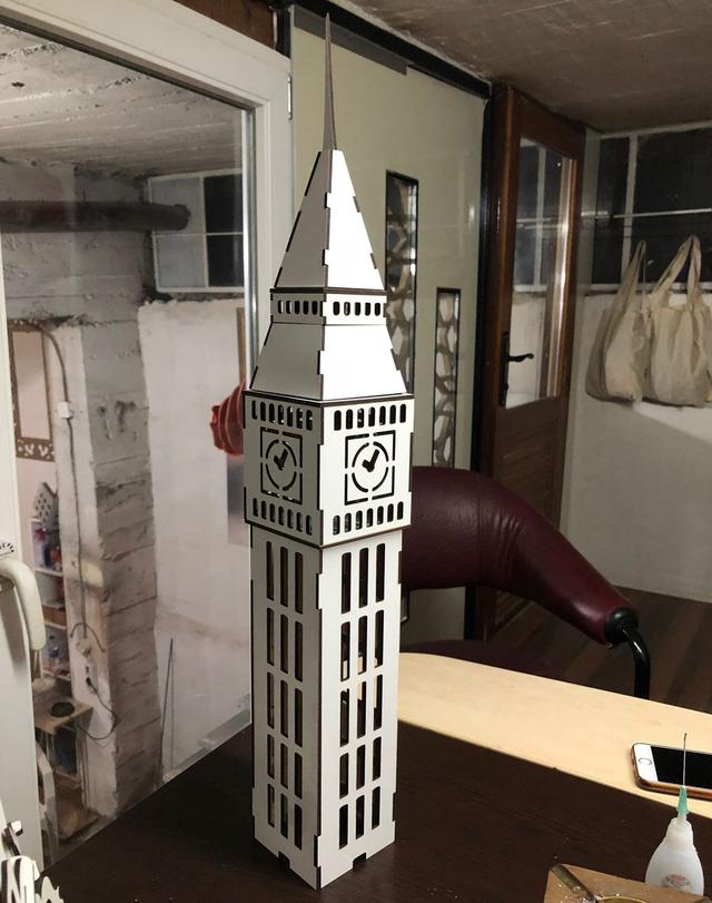 Макет Макет для лазерной резки 3D-паззла в виде Биг-Бена