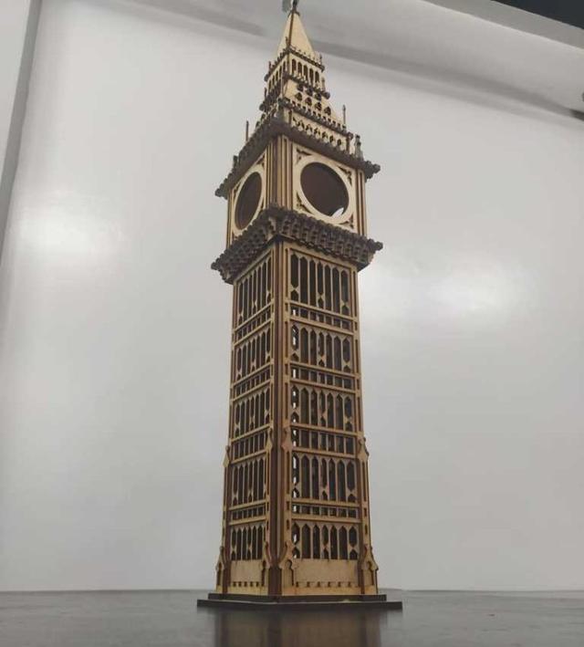 Макет Макет для лазерной резки 3D-пазл Биг Бен 860 мм — изображение 1