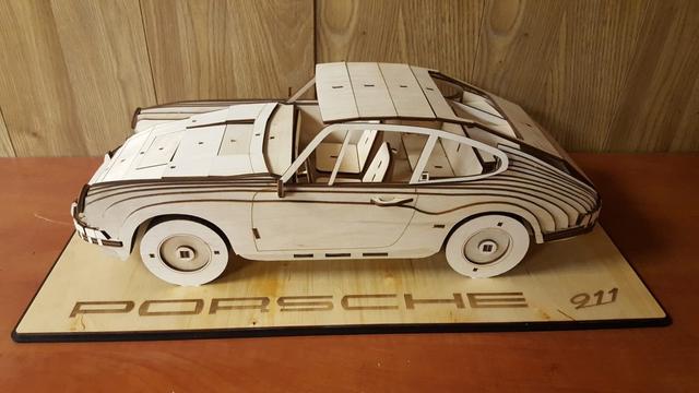 Макет Макет для лазерной резки Porsche 911 classic — изображение 1