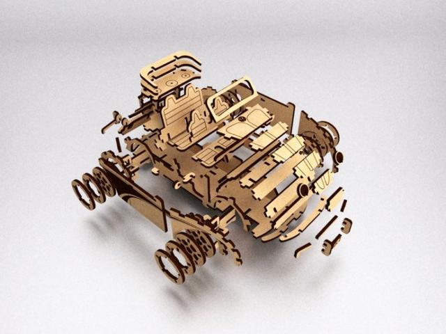 Макет Макет для лазерной резки Volkswagen Fusca Beetle Convertible 3D-головоломка файл DXF