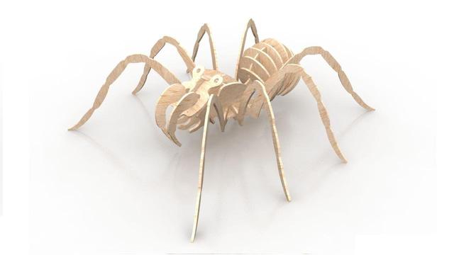 Макет Макет насекомого-паука для лазерной резки из дерева 6 мм 3D-головоломка файл DXF