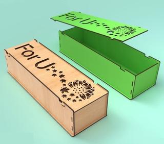 Интересный макет Макет подарочной коробки для лазерной резки вариант 4