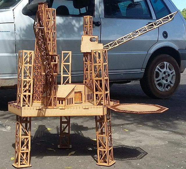 Макет Макет 3D-головоломки Нефтяная платформа для лазерной резки — изображение 1