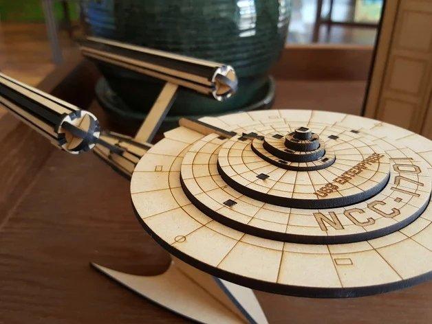 Макет Макет USS Enterprise для лазерной резки SVG-файл