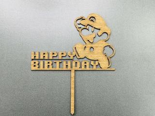 Интересный макет Марио для украшения торта макет для лазерной резки