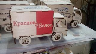 Интересный макет Мини-грузовичок-фургон для лазерной резки макет для станка