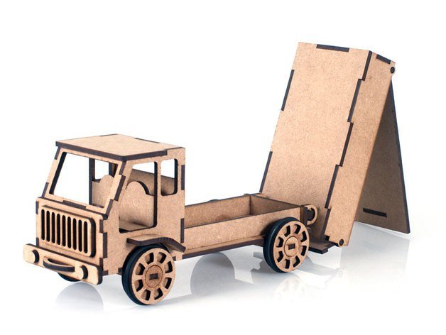 Макет Модель грузовика Lorrey для лазерной резки