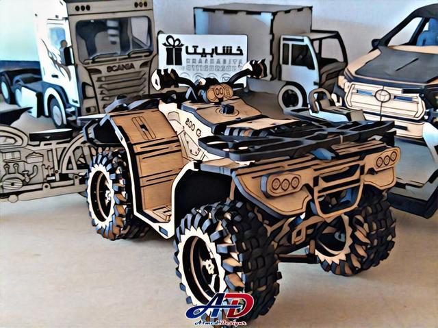 Макет Модель квадроцикла ATV для лазерной резки по дереву — изображение 1