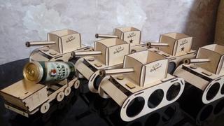 Интересный макет Модель танка для лазерной резки подставка для пива