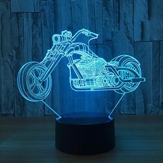 Интересный макет Мотоциклетный голографический 3D светодиодный светильник макет для лазерной резки