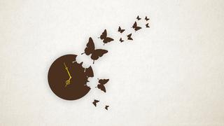 Интересный макет Настенные часы-бабочка для лазерной резки макет для станка