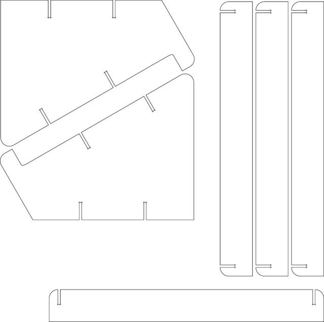 Макет Подставка для ноутбука MacBook Air из картона для лазерной резки файл SVG — изображение 1