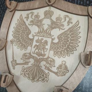 Интересный макет Стойка для ключей в форме щита макет для лазерной резки