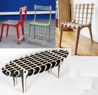 Интересный макет Чертеж для изготовления стула Fabchair 18mm для станка с ЧПУ