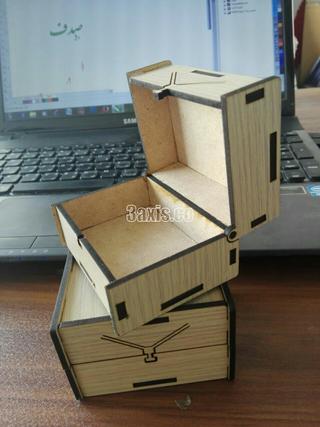 Интересный макет Чертеж для лазерной резки коробка с крышкой для часов