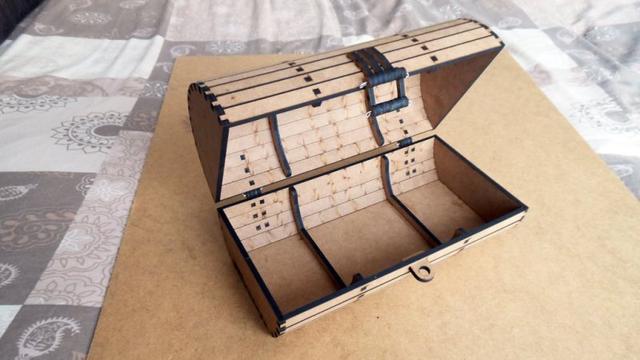 Макет Чертеж для лазерной резки коробки-бочонка — изображение 1