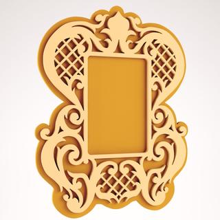 Интересный макет Чертеж настенного декора в виде рамы для лазерной резки файл dxf