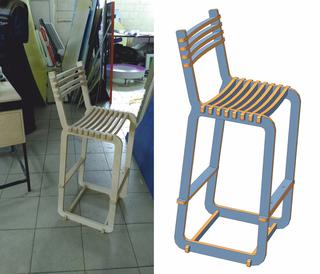Интересный макет Чертеж Windsor chair для станка