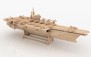 Интересный макет Чертёж для ЧПУ 3D-пазл Авианосец