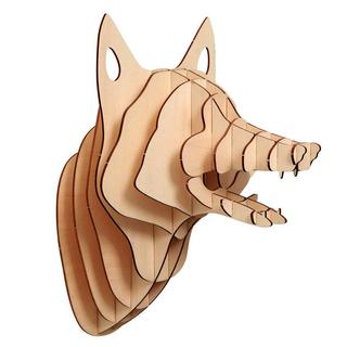Интересный макет Чертёж для изготовления 3D-головоломки в виде головы лисы на станке с ЧПУ
