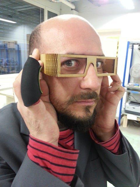 Макет Чертёж для лазерной резки гнутых очков формат dxf — изображение 1