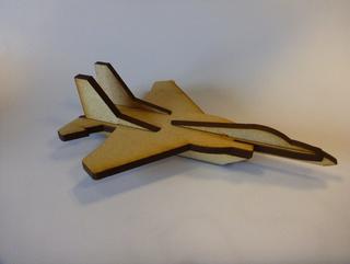 Интересный макет Чертёж для лазерной резки истребителя Mini F-15 формат DXF